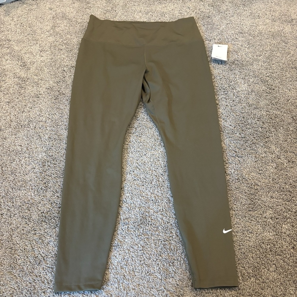 NEW Nike One High Rise Full Length Legging Green XL Womens Style DM7278-222 $60